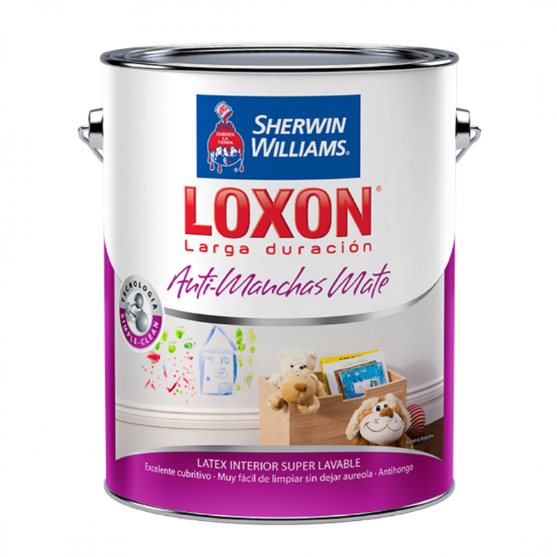 Loxon Latex Interior Antimanchas Blanco Mate 4 L
