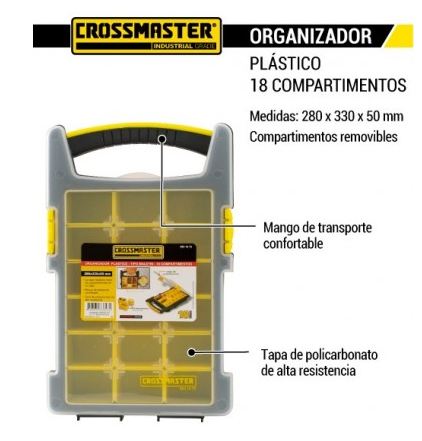 Organizador Plástico Crossmaster 18 Compartimientos