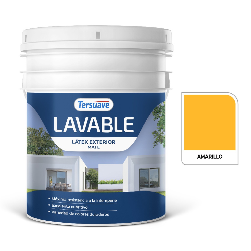 Lavable Latex Exterior Tersuave Amarillo 20 L