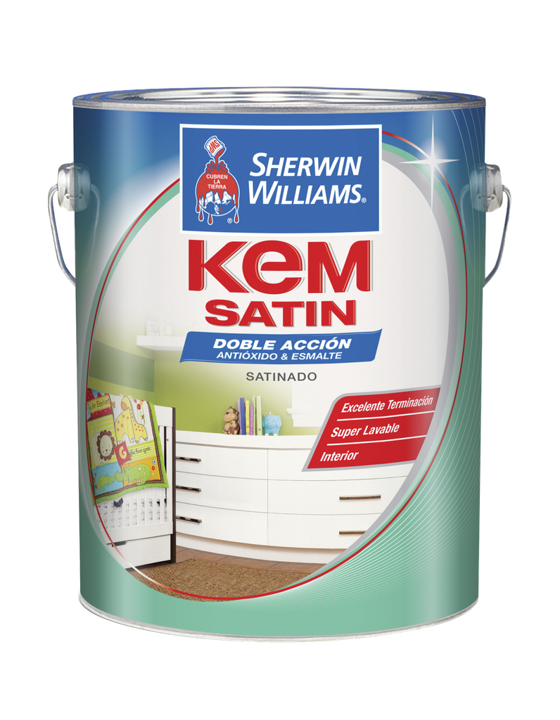 Sintético Satinado Doble Acción Kem Satin Blanco 4 L