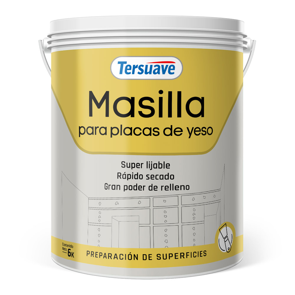 Masilla Para Placas de Yeso 6 Kg Tersuave