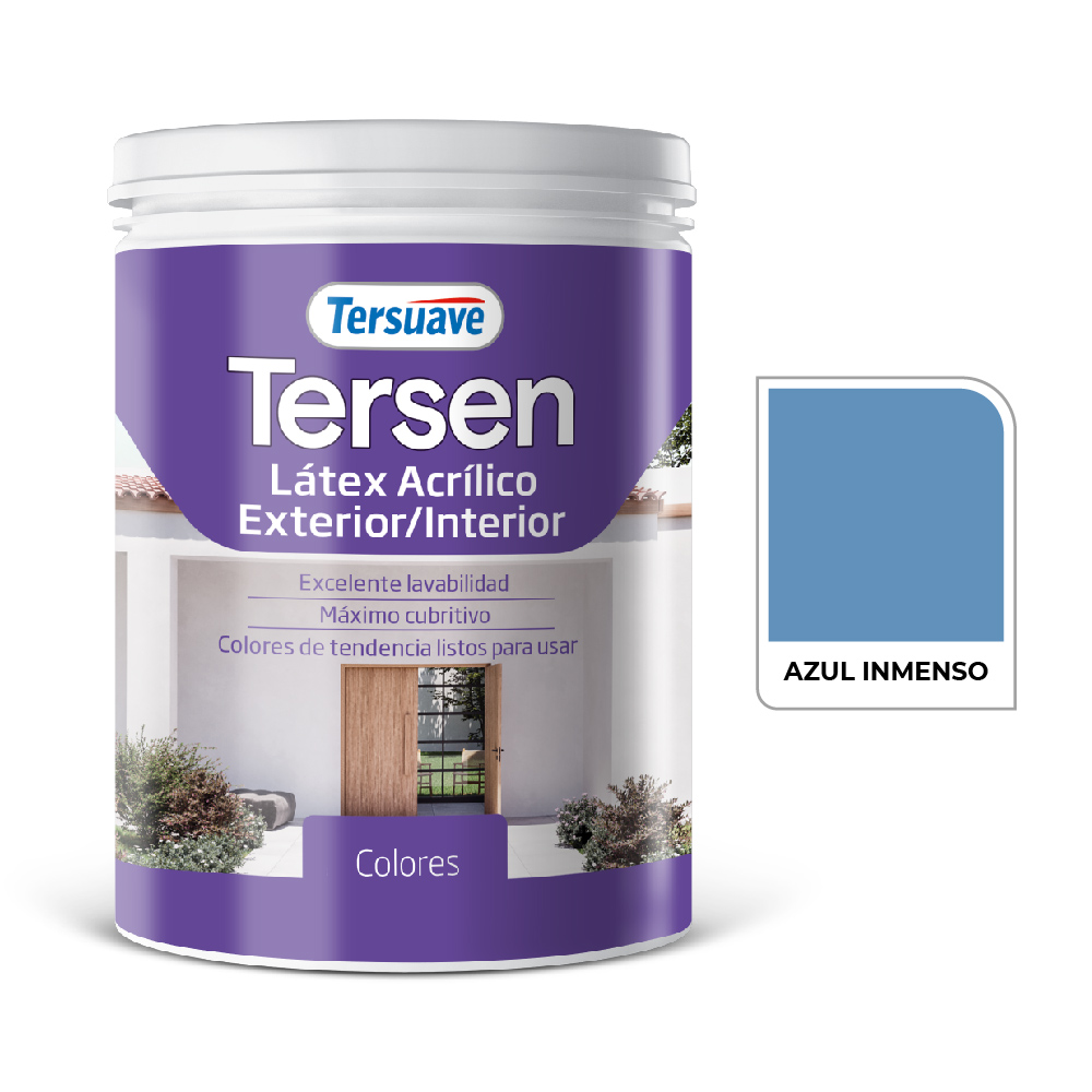 Latex Exterior-Interior Tersen Azul Inmenso 1 L