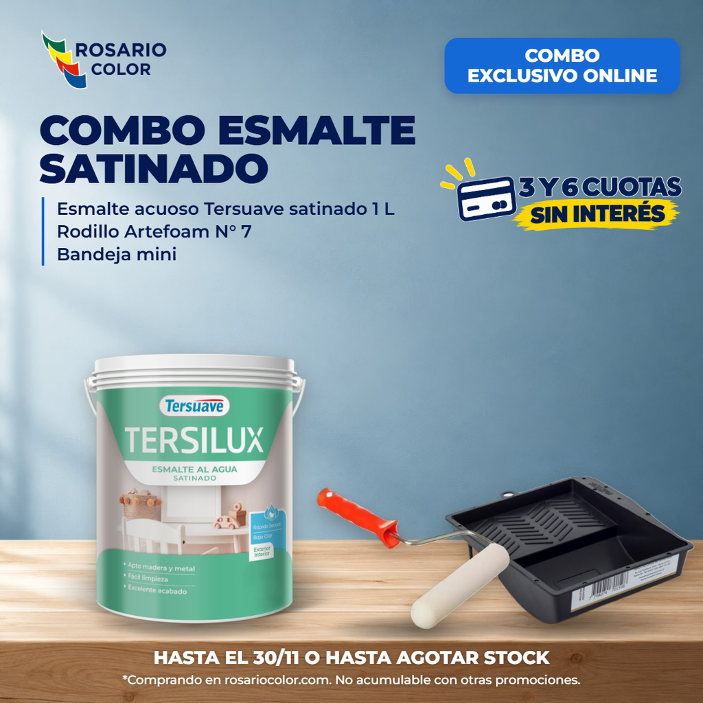 Combo Esmalte Acuoso Satinado