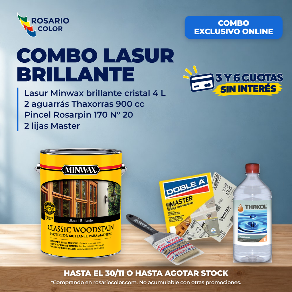 Combo Impregnante Minwax Brillante