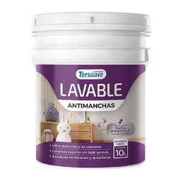 [4588] Lavable Antimanchas Interior Tersuave Blanco Mate 10 L